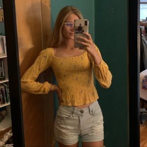 Yellow Hollister blouse